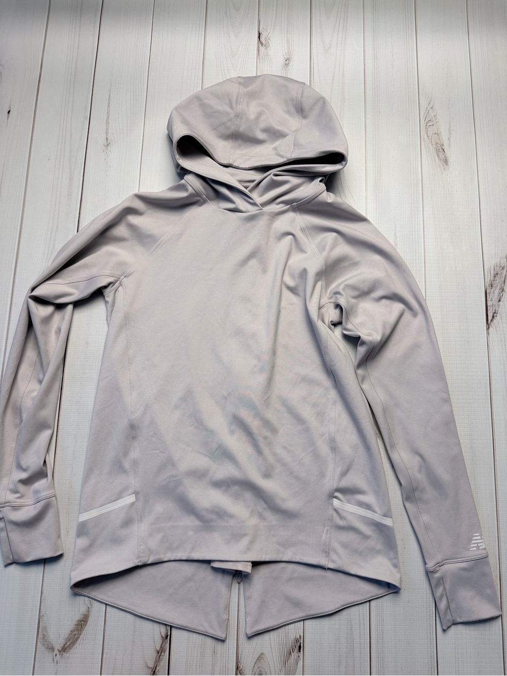 New Balance Women's Light Gray Pullover Hoodie